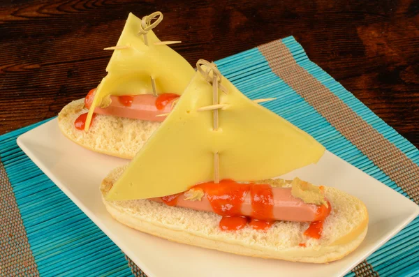 Hot dog żaglówkę — Zdjęcie stockowe