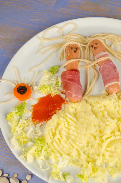 Verão criança comida — Fotografia de Stock