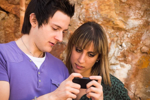 Watching the phone — Stock Photo, Image