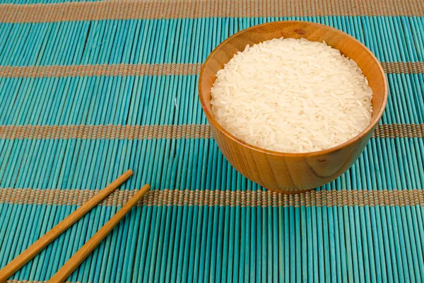 Rice and chopsticks — Stock Photo, Image