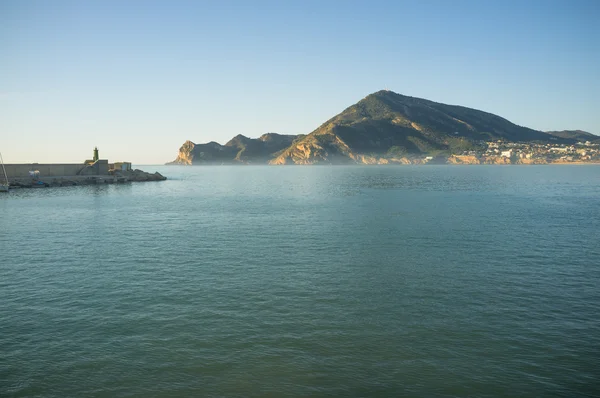 Vroege ochtend op altea baai — Stockfoto