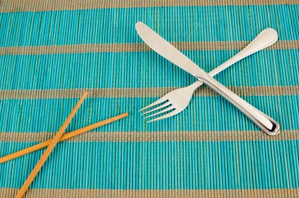 Chopsticks or fork — Stock Photo, Image