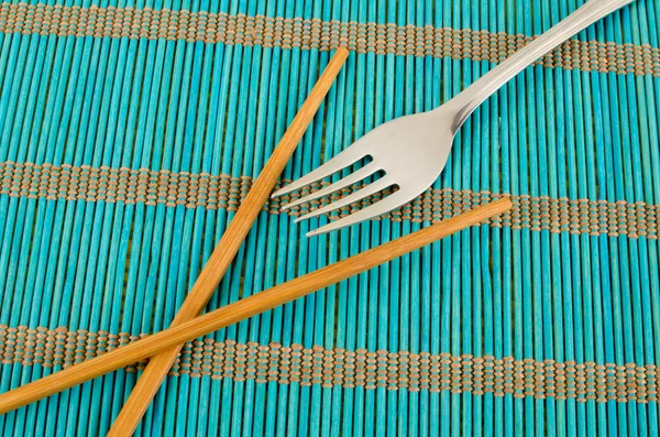 Palillos o tenedor — Foto de Stock