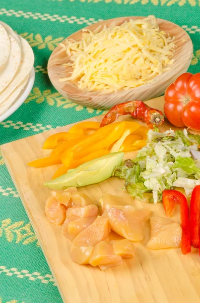 Fajita ingredients — Stock Photo, Image