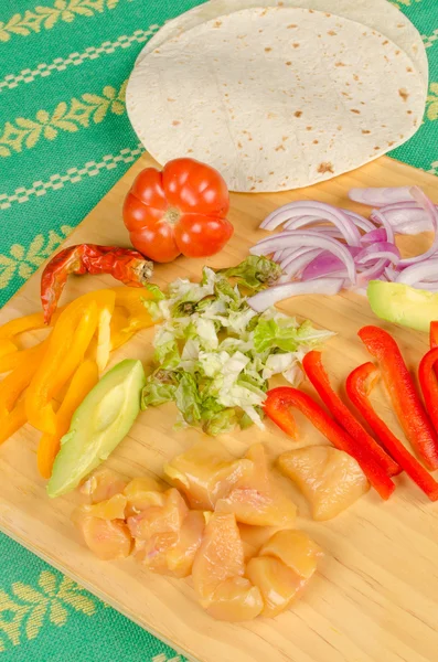 Fajita ingredients — Stock Photo, Image