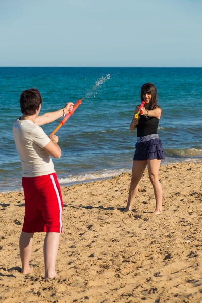 Squirt gun fun — Stock Photo, Image