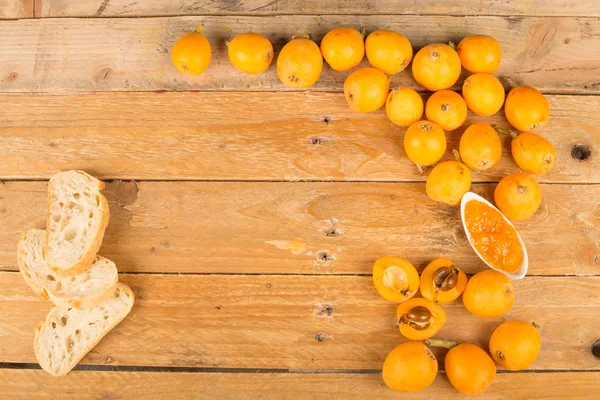 Loquats y mermelada — Foto de Stock