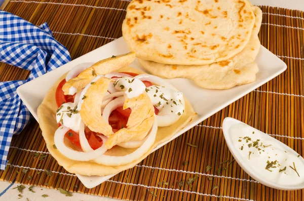 Chicken gyros — Stock Photo, Image