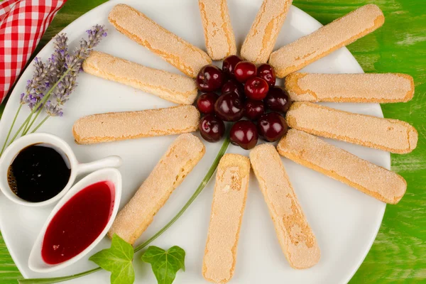 Postre de cereza — Foto de Stock