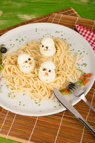 Funny pasta dish — Stock Photo, Image