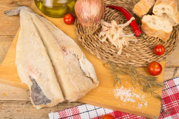 Cooking cod fish — Stock Photo, Image