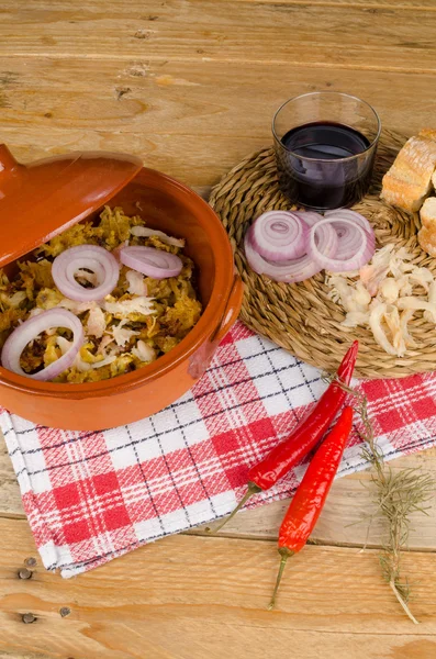 Traditional cod casserole — Stock Photo, Image