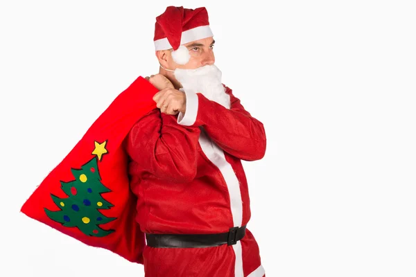 Weihnachtsmann mit Sack — Stockfoto