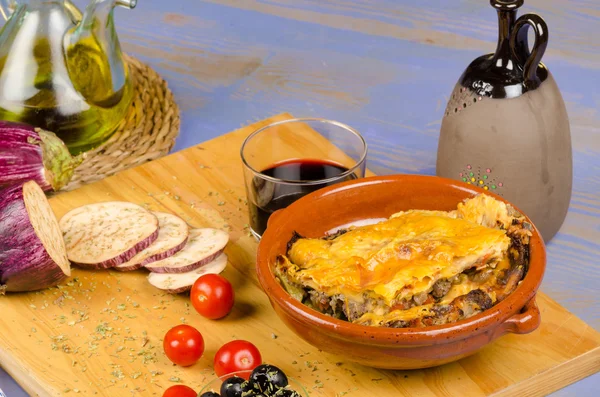 Del av moussaka — Stockfoto