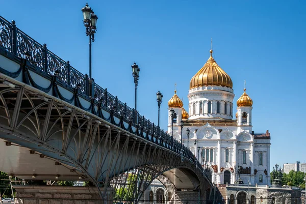 Kathedraal Van Christus Verlosser Zomer Stadsgezicht Moskou Rusland — Stockfoto