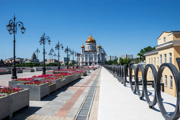 Kathedraal Van Christus Verlosser Zomer Stadsgezicht Moskou Rusland — Stockfoto