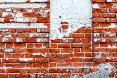 Arka plandaki eski tuğla duvar 