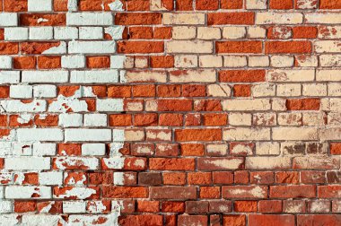 Arka plandaki eski tuğla duvar 
