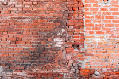 Arka plandaki eski tuğla duvar 