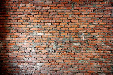 Arka plandaki eski tuğla duvar 