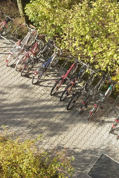 Zaparkovaný bikes — Stock fotografie