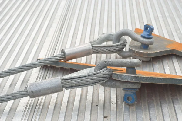 Industrial Cable with Shackle — Stock Photo, Image