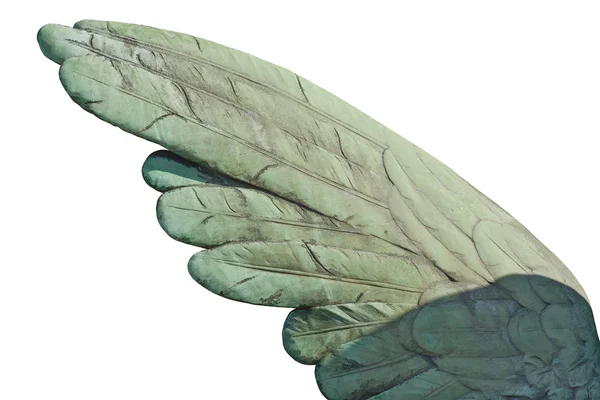 Elszigetelt bronz angyal szárnya — Stock Fotó
