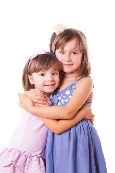 Happy sisters hugging — Stock Photo, Image