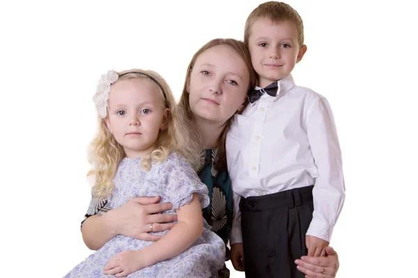 Mother with two children — Stock Photo, Image