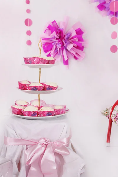 Dessert table with sweets for party — Stock Photo, Image