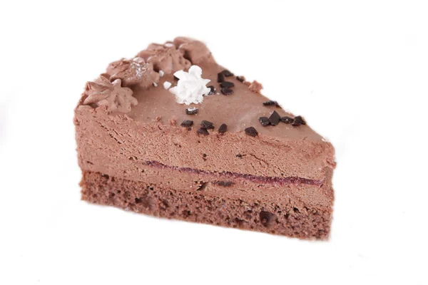 Part of round chocolate cake — Stock Photo, Image