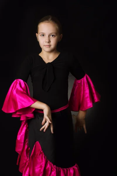 Flamenco penari kecil berpose — Stok Foto