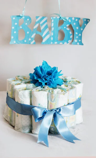 Pastel de pañales para baby shower — Foto de Stock