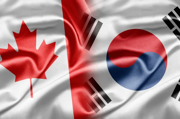 캐나다와 한국 — 스톡 사진