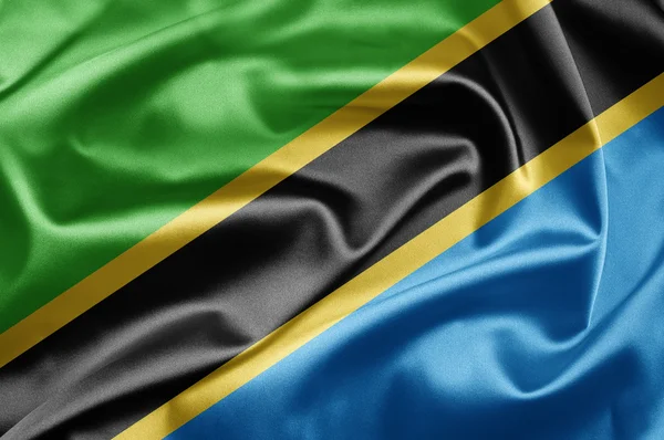 坦桑尼亚的旗子 — 图库照片