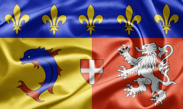 Flag of Rhone-Alpes — Stock Photo, Image