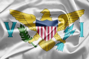 Virgin Adaları ile Amerika Birleşik Devletleri bayrağı