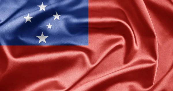 Oberoende staten Samoas flagga — Stockfoto