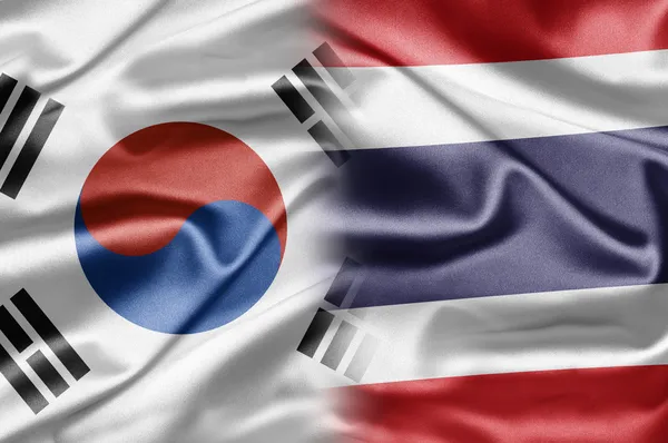 Güney Kore ve Tayland — Stok fotoğraf