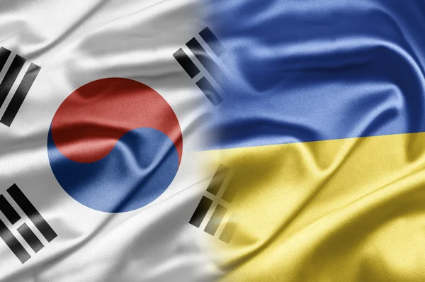 한국과 우크라이나 — 스톡 사진