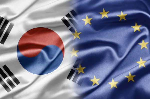 Südkorea und EU — Stockfoto