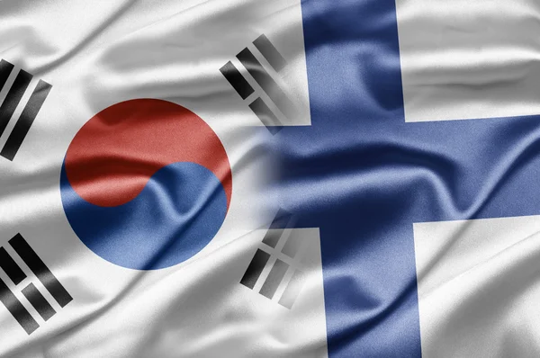 Dél-Korea és Finnország — Stock Fotó