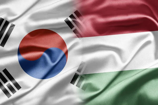 韩国和匈牙利 — 图库照片
