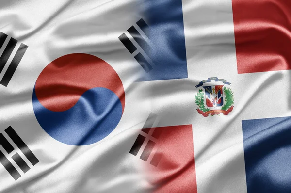 Νότια Κορέα και η Δομινικανή Δημοκρατία — Φωτογραφία Αρχείου