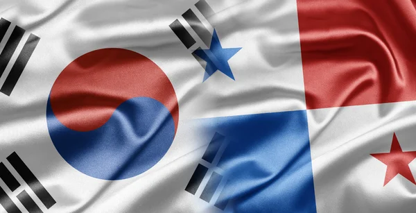 Jižní korea a panama — Stock fotografie