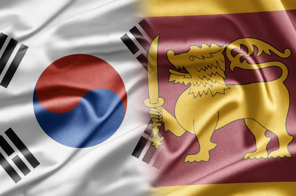 Sydkorea och sri lanka — Stockfoto