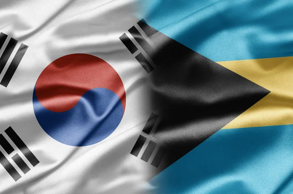 Dél-Korea és a Bahama-szigetek — Stock Fotó