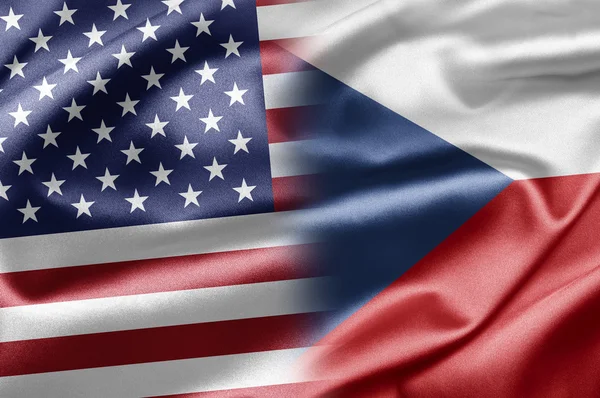 USA és a Cseh Köztársaság — Stock Fotó