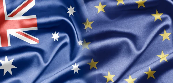 Australië en de eu — Stockfoto