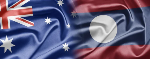 Australien och laos — Stockfoto